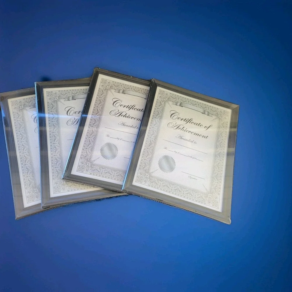 8.5x11 Picture Frames Certificate Frame 4 Pack‎ Diploma Frames Bulk For Document